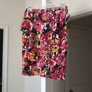 Floral peplum skirt